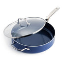 Blue Diamond 5QT PFAS-Free Ceramic Nonstick Sauté Pan with Lid, B07CZM83V8 - Brand New