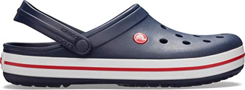 CROCS UNISEX CLASSIC GRPAHIC CLOGS MEN 10 WOM 12 (UK/AU M9 W10) - NAVY - Like New