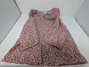 TIME AND TRU WOMEN'S COTTON BUTTON FRONT BLOUSE  SLEEVES - SIZE S - RED BURGUNDY - Brand New