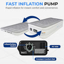 SereneLife Twin Air Mattress, Built in ComfortCoil Technology, SLABTW53 - Gray - Like New