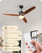 EDISHINE 52" Ceiling Fans with Lights Remote 3 CCT Dimmable Lighting - Like New