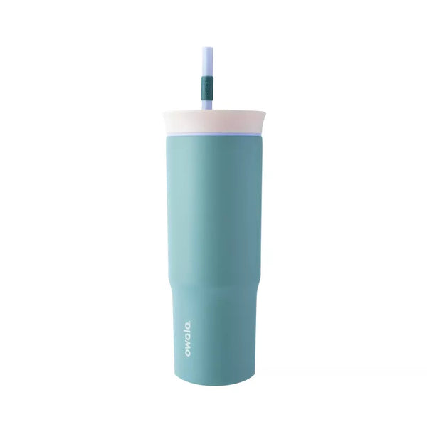 OWALA 24OZ STAINLESS STEEL STRAW TUMBLER - MISTY MEADOWS - Like New