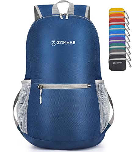ZOMAKE ULTRA LIGHTWEIGHT HIKING BACKPACK 20L PACKABLE SMALL BACKPACK - NAVY BLUE - Like New