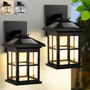 TOWPONICS SOLAR WALL LIGHTS OUTDOOR 2 PACK BLACK YM-3162-BLACK - BLACK/ALUMINUM - Like New