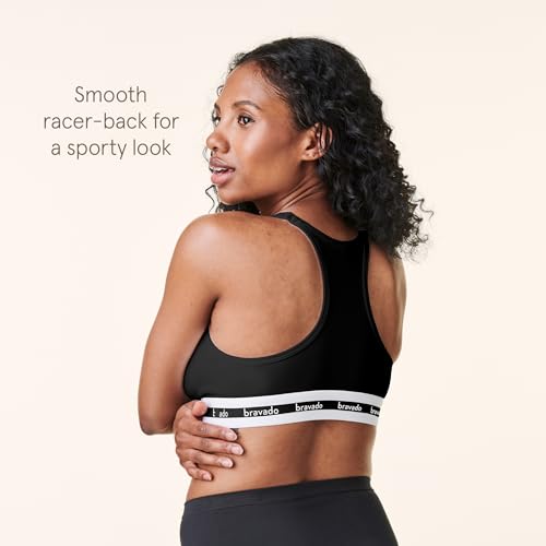 BRAVADO DESIGNS WOMEN'S PADDED NURSING BRA - SIZE: WOMEN L - BLACK - Like New
