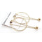 REBECCA MINKOFF GOLD HOOP & CHAIN BALL DANGLE EARRINGS - GOLD - Brand New