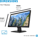 HP V20 19.5" HD+ Monitor with TN Panel and Blue Light Settings 1H848AA New