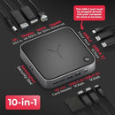 BRYDGE STONE CORE POWERED DOCKING STATION 10 PORTS 100W PD B2206A00A1INT0B BLACK - Like New
