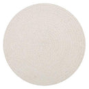 RAJRANG BRINGING RAJASTHAN TO YOU Round Woven Placemats 15" - Set of 6 - White - Brand New