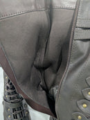 ILLUDE TIMBERLY- WOMEN'S FASHION LACE UP BUCKLE KNEE HIGH COMBAT BOOTS - 9 BROWN - Like New