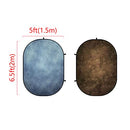 Kate Blue Brown Collapsible Backdrop for Photoshoot Video Conference 5x6.5ft - Brand New