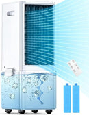 COOLECH Portable Air Conditioners w/Remote, 4 Modes & 3 Speeds, Off White - Brand New