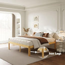 ZIYOO 12 Inch Queen Size Bamboo Platform Bed Frame Modern Minimalist Design - Brand New