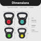 BALANCEFROM WIDE GRIP KETTLEBELL EXERCISE FITNESS WEIGHT SET - BLACK/BLUE - Like New