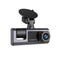 3 WAY DASH CAMERA SUPER HD 1296P WITH MOBILE APP, WIFI BLACK BOX - BLACK - Like New