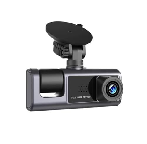 3 WAY DASH CAMERA SUPER HD 1296P WITH MOBILE APP, WIFI BLACK BOX - BLACK - Like New