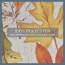 THREADMADE AUTUMN LEAVES FALL PRINTED TABLECLOTH - 60"W X 144"L - MULTICOLOR - Brand New