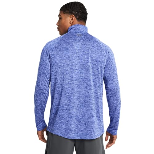 UNDER ARMOUR MEN'S TECH 2.0 1/2 ZIP - SIZE: MEN M - ROYAL/GRAPHITE - Brand New
