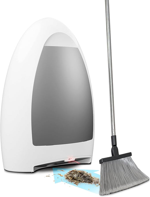 EyeVac Home Touchless Vacuum Automatic Dustpan Great Sweeping Pet Hair - White - Like New