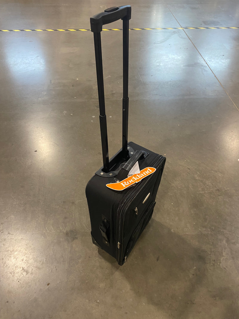 ROCKLAND 19 INCH FASHION SOFTSIDE UPRIGHT LUGGAGE EXPANDABLE - BLACK - Brand New