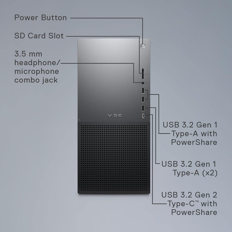 Dell XPS 8960 Desktop I9-13900K 32GB 1TB SSD 3070 XPS8960-9459BLK-PUS - Black Like New