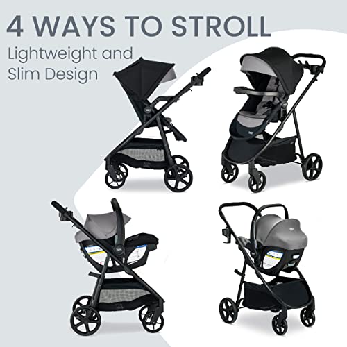 Britax Willow Brook S+ Baby Travel System, S14690800DI, Graphite Onyx - Like New