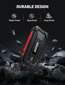 ASTROAI S8 ULTRA 4000A PEAK JUMP STARTER, 24000MAH, 12V, JUMPER CABLES - RED - Like New