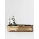 Creative Co-Op Galvanized Metal Window 3 Sections Antique Brass B09T322J6V -NEW - Brand New