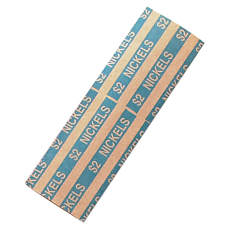 PAP-R FLAT COIN WRAPPERS - TOTAL $2.00 IN 40 COINS OF 5¢ DENOMINATION - Like New
