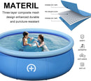 TH-POOL Easy Set Outdoor Inflatable Round Above Ground Pool (10ft x 30in) - Blue - Like New