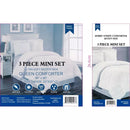 PLAZATEX 3 PIECE MINI ELEGANT COMFORTER SET, QUEEN - WHITE - Like New