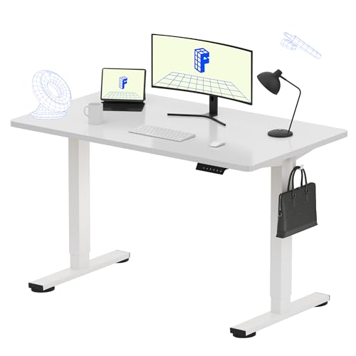 FLEXISPOT EN1 Whole-Piece White Standing Desk 48" x 24" - Electric - Like New