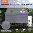 VEVOR MANUAL RETRACTABLE AWNING 78" PATIO AWNING 39" SUN SHADE SDA200120 - GRAY - Like New
