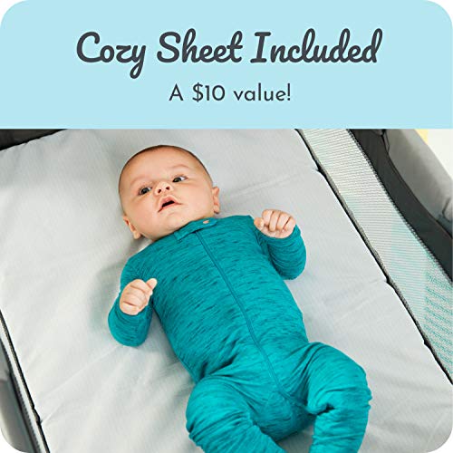 Century Travel On LX 2-in-1 Compact Playard with Bassinet - Gray - Brand New