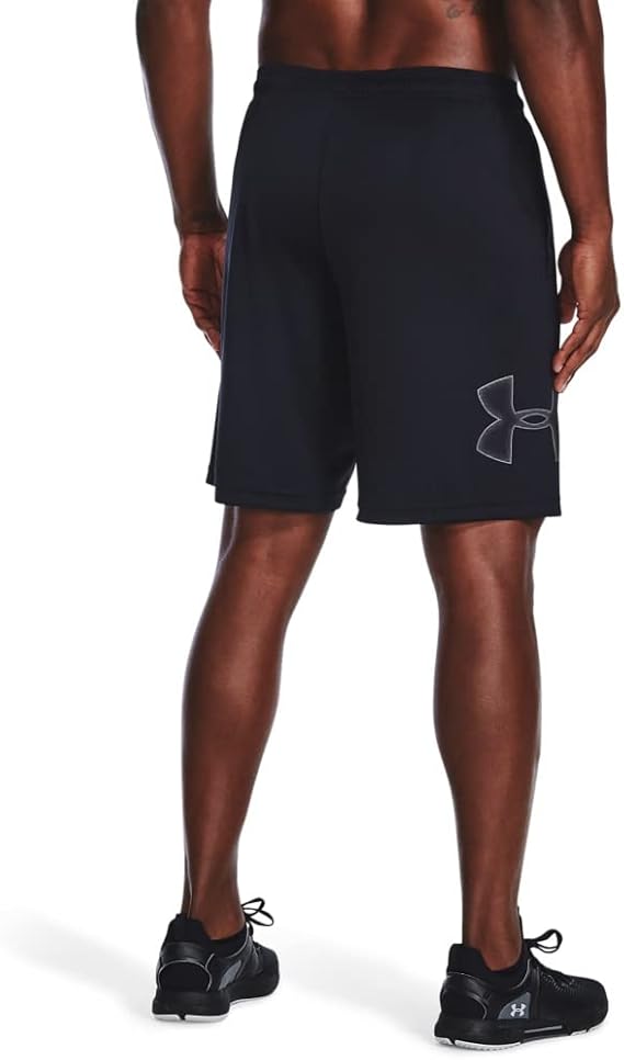 UNDER ARMOUR MEN'S UA TECH™ GRAPHIC SHORTS - SIZE: MEN L - BLACK/GRAPHITE - Brand New