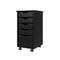 ADEPTUS ORIGINAL ROLL CART, SOLID WOOD 4+1 DRAWER NARROW ROLL CART BLACK - BLACK - Like New