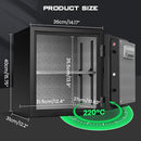 KAVEY 1.3 CUB FIREPROOF SAFE BIOMETRIC SAFE BOX FIREPROOF WATERPROOF - GREY - Like New