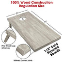 GOSPORTS 4'X2' REGULATION SIZE WOODEN CORNHOLE BOARDS SET - GRAY - Like New