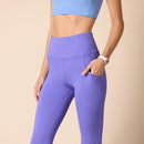 AMAZON ESSENTIALS WOMEN HIGH WAISTED ACTIVE SCULPT FULL LEG LEGGINGS, PURPLE XLG - Brand New