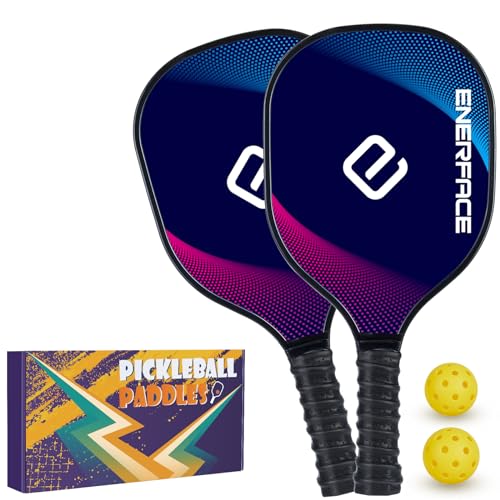 ENERFACE Pickleball Paddles Set of 2 Premium Wood Pickleball - Scratch & Dent