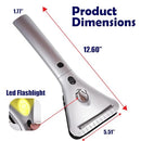 ZONETECH HEATED CAR WINDOW ICE/SNOW SCRAPER EXTENDABLE - SN0009 - SILVER - Like New