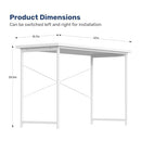 YSSOA SMALL SPACE WRITING DESK WITH HEADPHONE HOOKS MODERN HOME OFFICE - WHITE - Like New