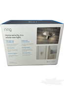 RING FLOODLIGHT CAM AND CHIME PRO HARDWIRED - WHITE - Like New