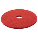 3M 5100 BUFFER FLOOR PADS, 20" DIAMETER, RED, BOX OF 5 - RED - Brand New