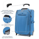 TRAVELPRO MAXLITE 5 SOFTSIDE EXPANDABLE UPRIGHT 2 WHEEL CARRY ON LUGGAGE - BLUE - Brand New
