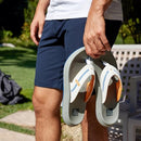 CJ5891 REEF SWELLSOLE CRUISER MENS SANDAL - SIZE: MEN 11 - BLUE/WHITE/ORANGE - Like New