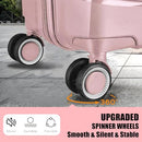 Fancial Expandable Luggage with Spinner Wheels, AT01057-2PC, Pink, 2-Piece Set - Like New