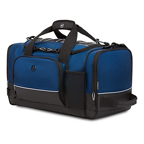 SWISSGEAR APEX DUFFLE BAG FOR TRAVEL AND GYM WITH BUNGEE-CORD SYSTEM - NAVY - Brand New