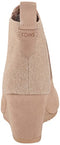 10018692 TOMS WOMEN'S BAILEY ANKLE BOOTS WARM TAUPE SIZE 8.5 W6.5 - Like New