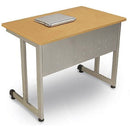 OFM MODEL 55139 24" X 36" MODULAR COMPUTER TRAINING TABLE SILVER FRAME - MAPLE - Like New